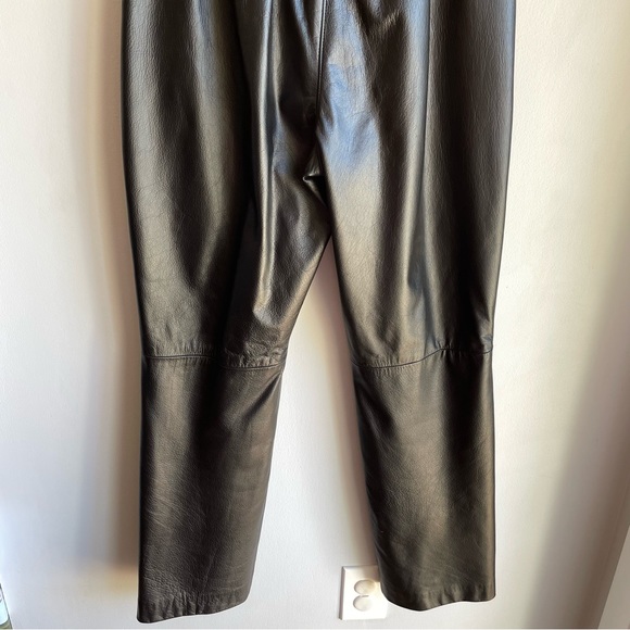 Black High Waisted Leather Trousers Sz 10 Bedoya & Sly Canada Women’s Pants EUC - Picture 8 of 10